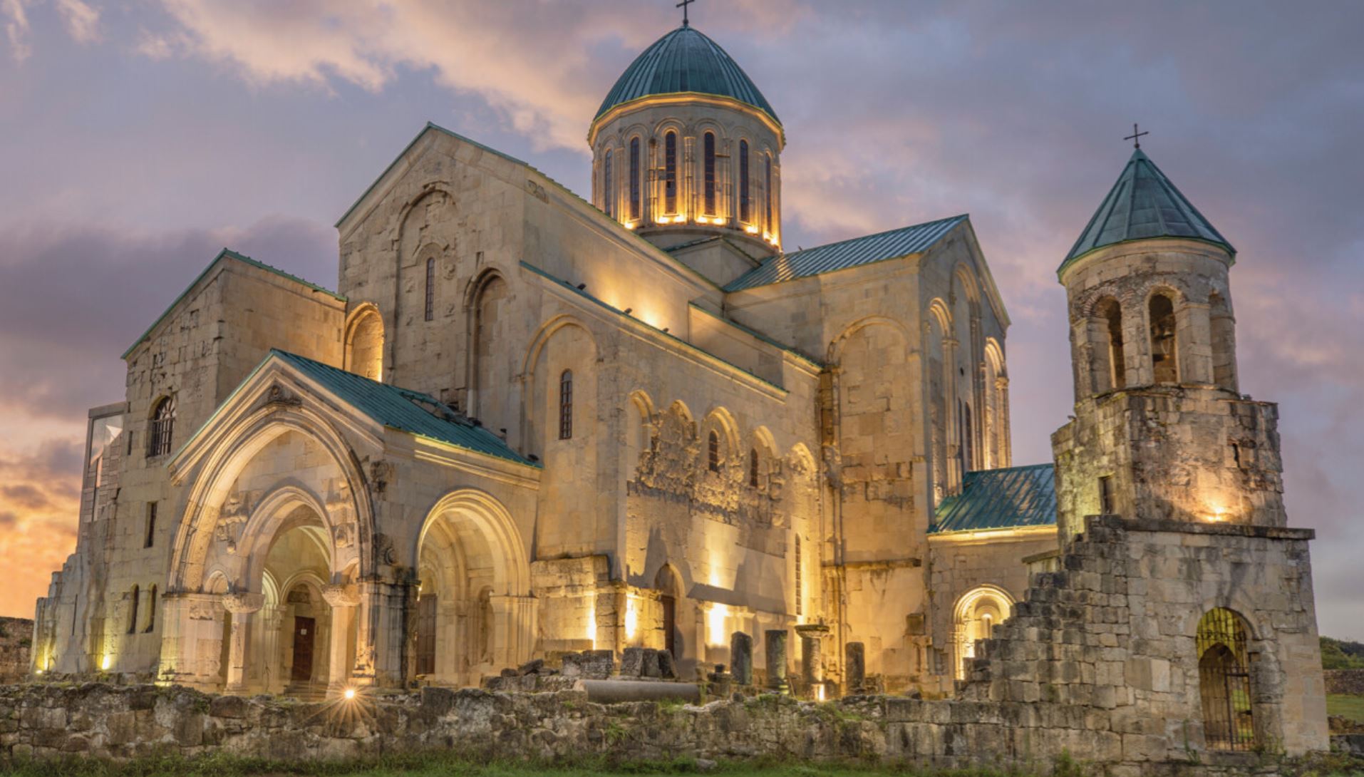Bagrati Cathedral in Kutaisi on a clear day
